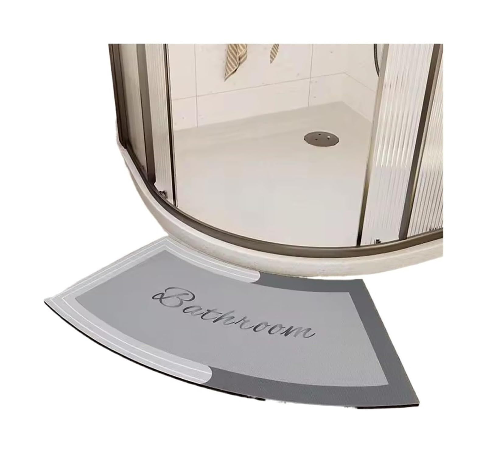 Tappetino da bagno, Tappetino doccia curvo Poliestere assorbente antiscivolo Asciugatura rapida multicolore Taglie multiple(Color 4,40x75cm)