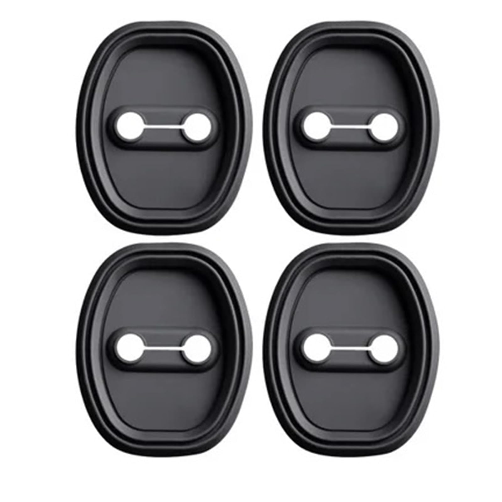 QIZUN 4 Pcs Car Door Lock Damper for Abarth FIAT 500 595 695 Silicone Noise Reduction Protection Shock Absorber Buffer Pad Trim Accessories