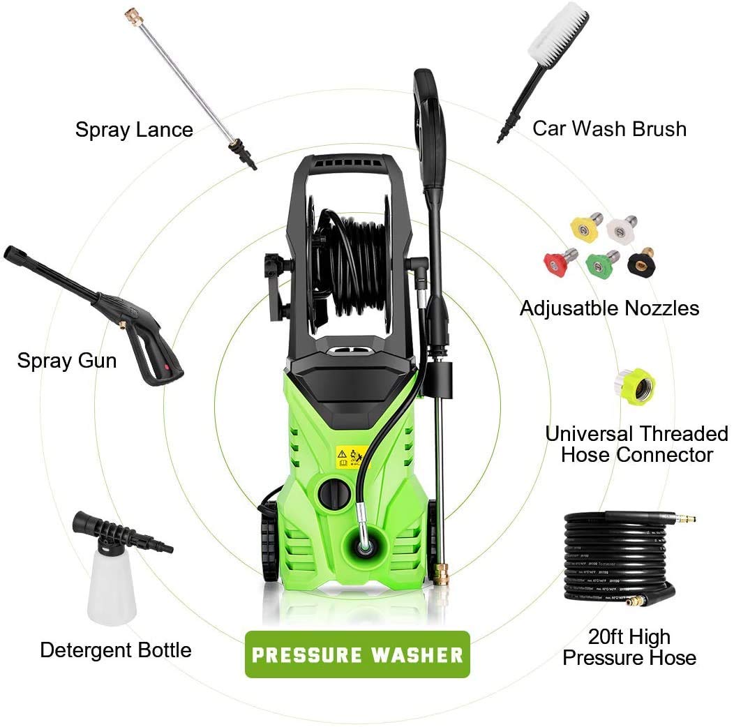 Power Washer Homdox Pressure Washer 1.72GPM Electric Pressure Washer