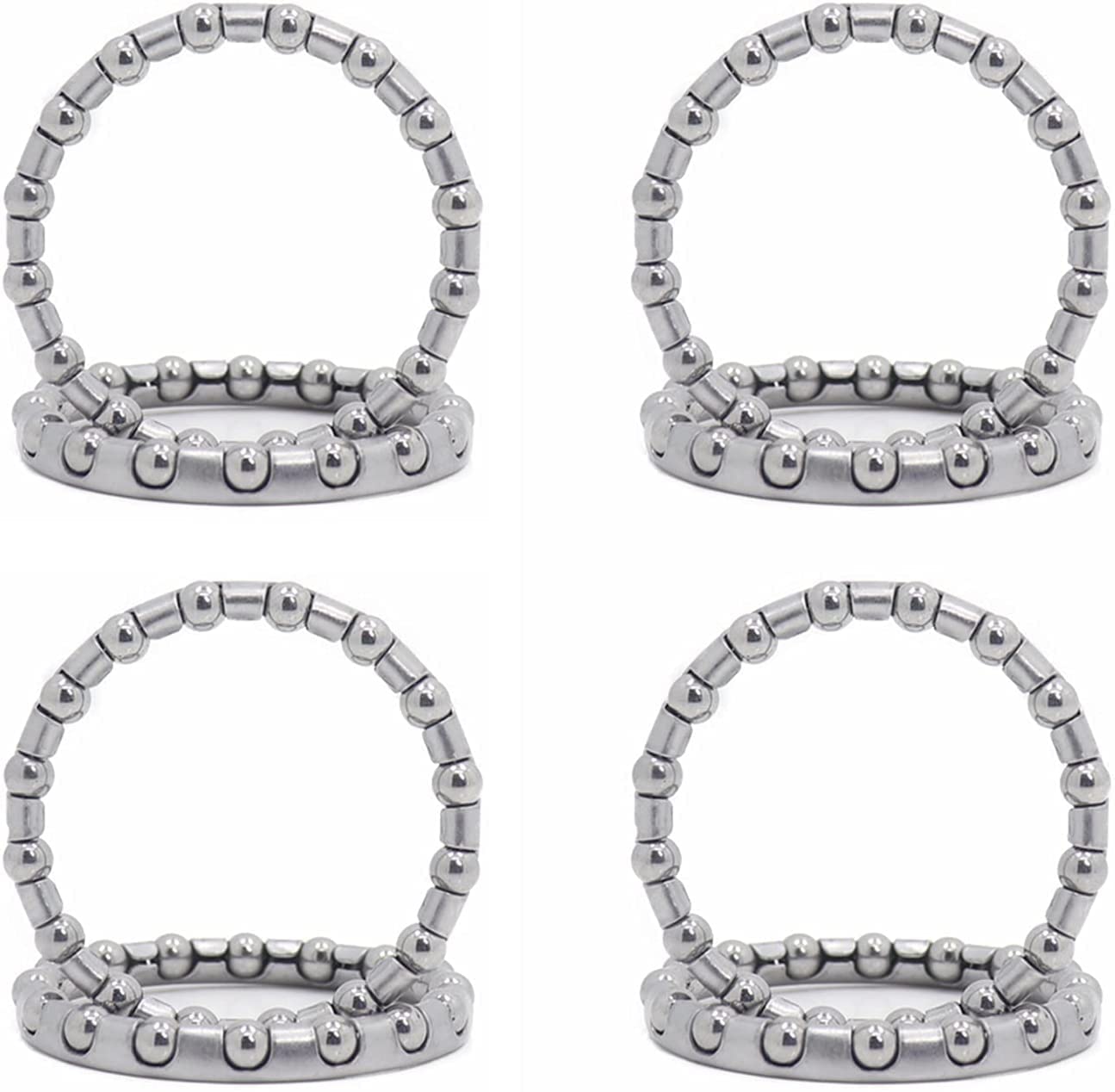 JGNAYRKJQI 8PCS Caged Ball Bearings OD 37mm Rear Bike Wheel Hub Headset Crankshaft Pivot Retainer Steel Oversize 16 Balls