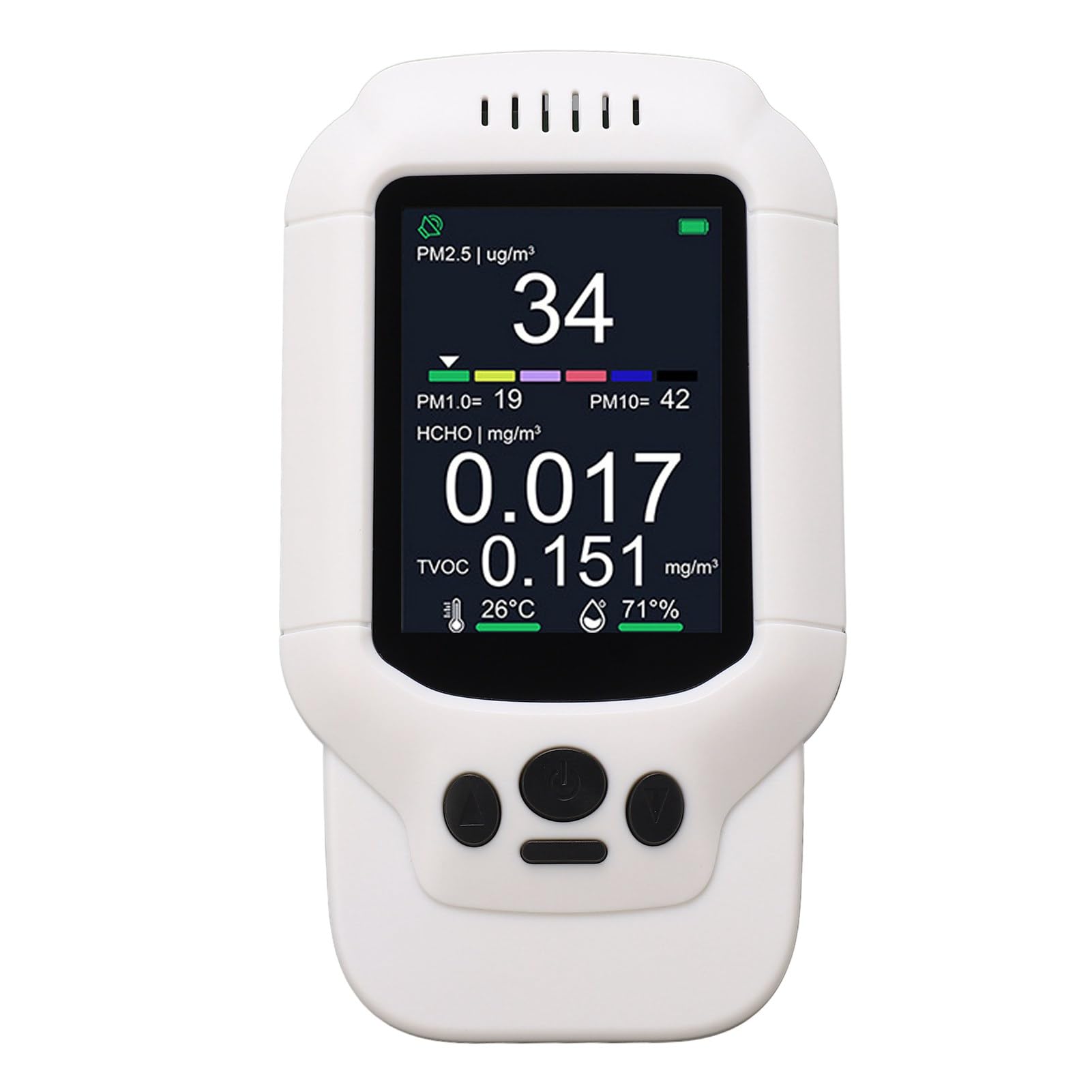 Tester della qualità dell'aria Multifunzionale ad alta precisione PM10 2.5 1.0 Misuratore di umidità della temperatura Allarme sonoro