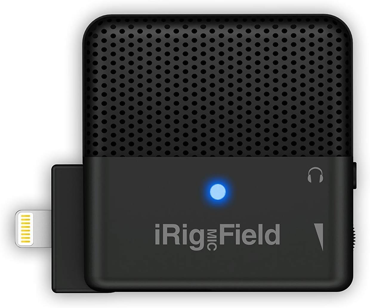 iRig Mic Field with blue LED indicator