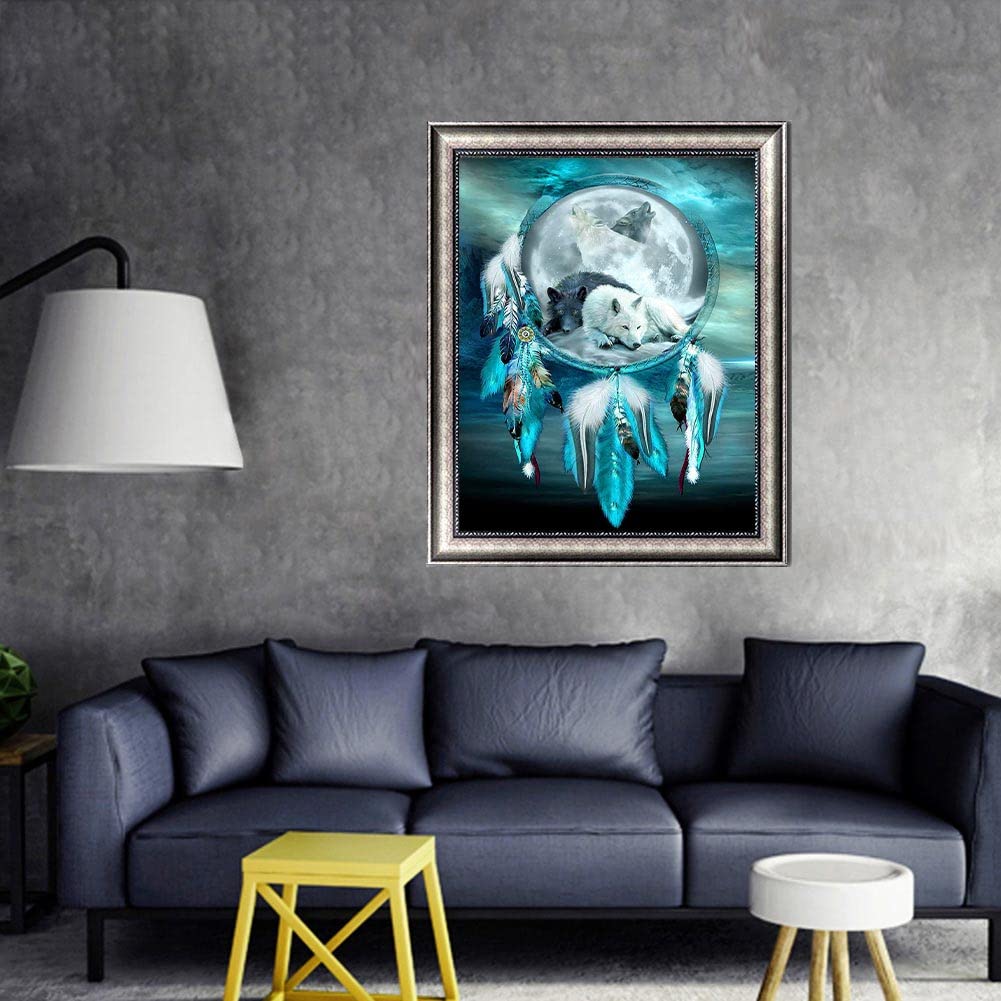 ZKOPAVS Kits De Arte De Pintura De Diamantes Para Adultos Y Niños, Kit De Arte Redondo De Fénix Morado Para Decoración De Oficina En El Hogar (16 X 24 Pulgadas