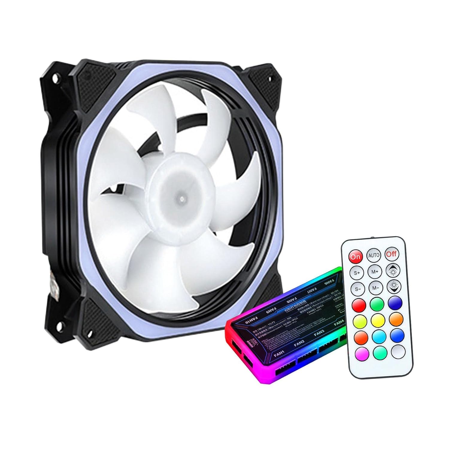 LYLA Computer Quiet PC Case Fan Sealed Bearing Adjustable Speed for Desktop Case Set A