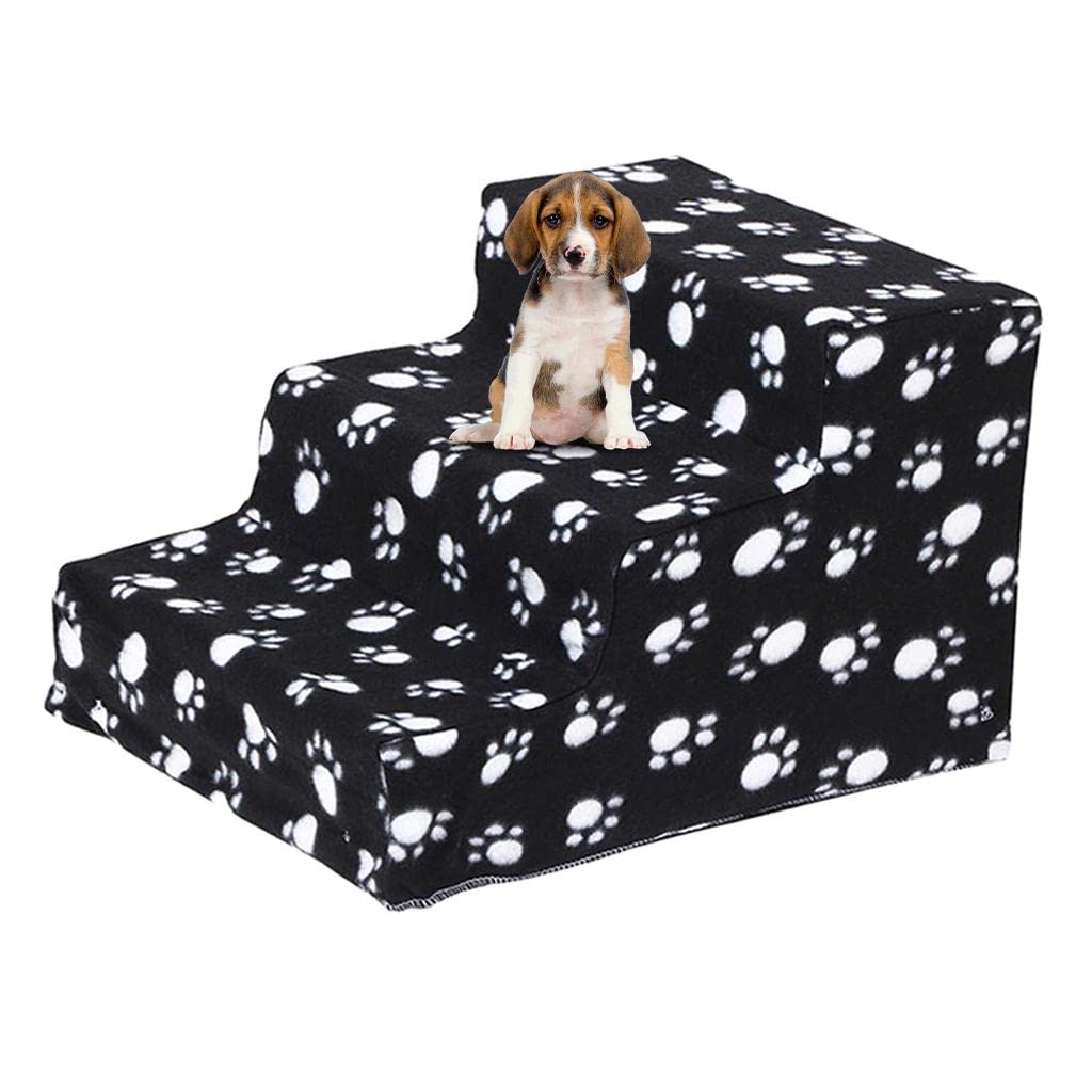 CALANDIS Dog Steps Ramp Foam Couch Removable Cover Pet Training 3Step Stair Black (B0BFXC7W11) Amazon Price History, Amazon Price Tracker