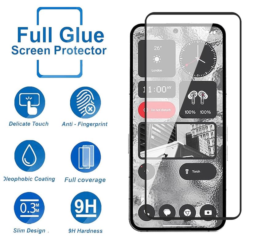 Image of Tempered Glass Screen Protector for Nothing Phone 2A 5G with Easy Installation kit