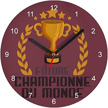 Fabulous Future World Champion Sport Ambition Glass Wall Clock Diameter 20 cm Red