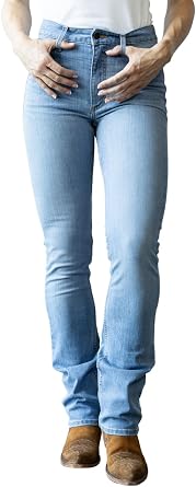 Kimes Ranch Womens Sarah Casual Durable Western High Rise Waist & Slim Bootcut Tri-Blend Denim Jeans