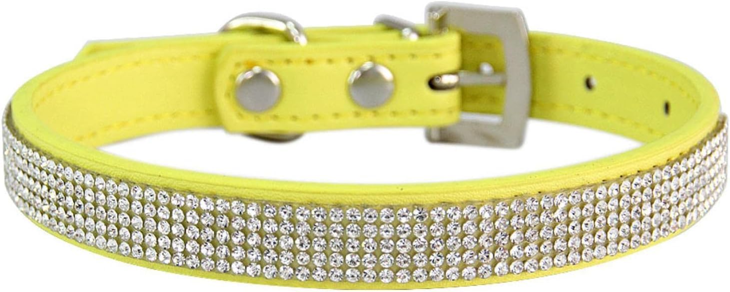 Collier personnalisé chien strass avec boucle métal réglable XL