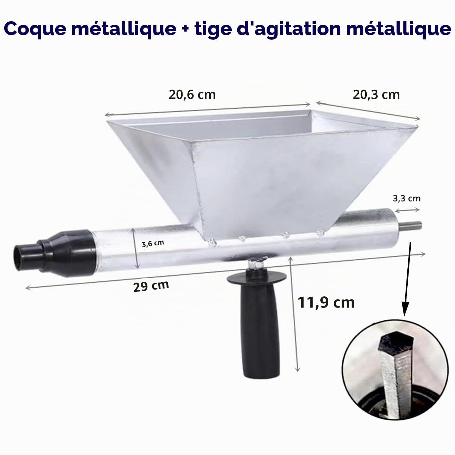 Pistolet à coulis électrique pour mortier, pulvérisateur à mortier électrique presse à mortier avec 8 buses différentes (tout en métal)