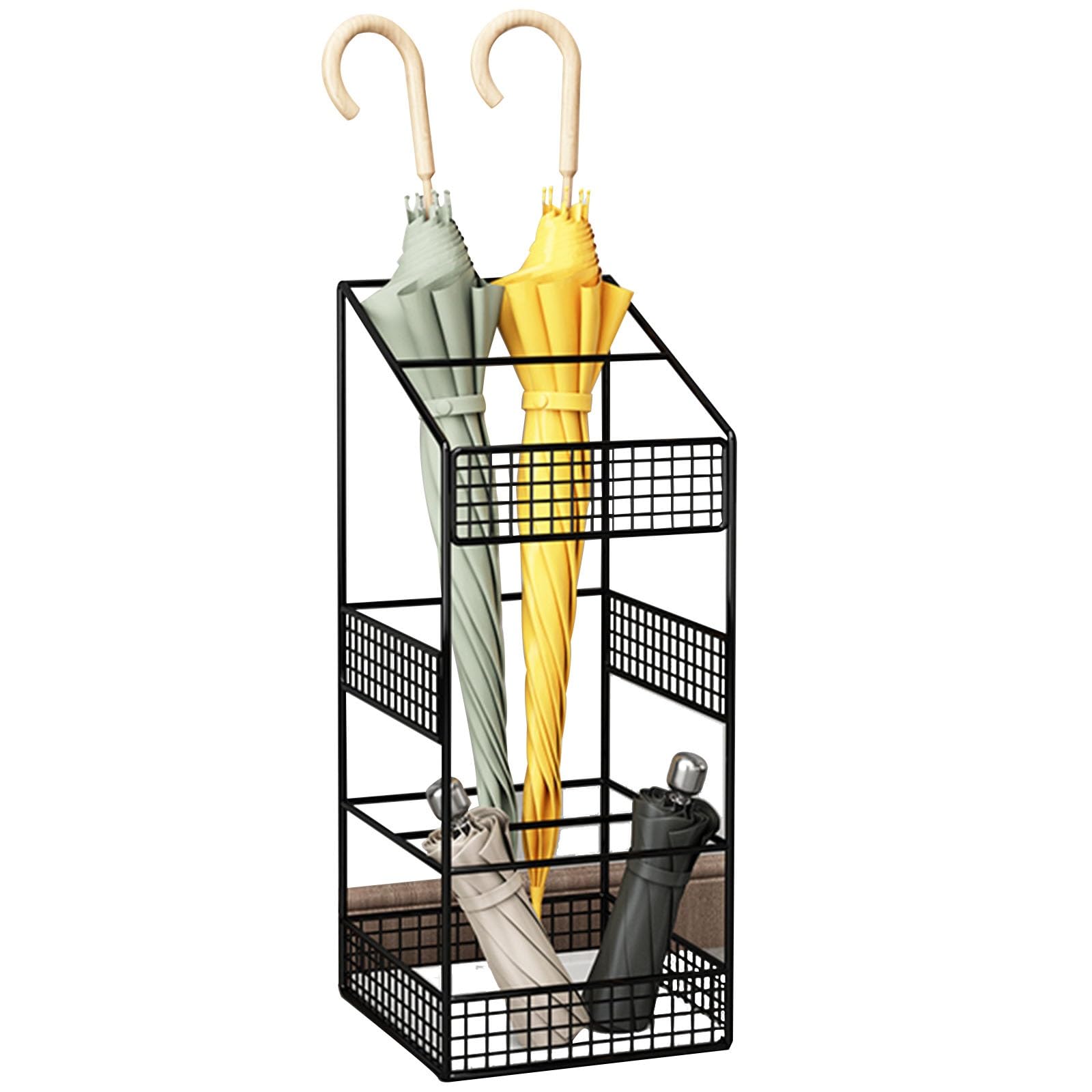 GYRAZXS Freestanding Umbrella Holder - Large Capacity with Drip Tray, Space-Saving Organizer for Home Entryway
