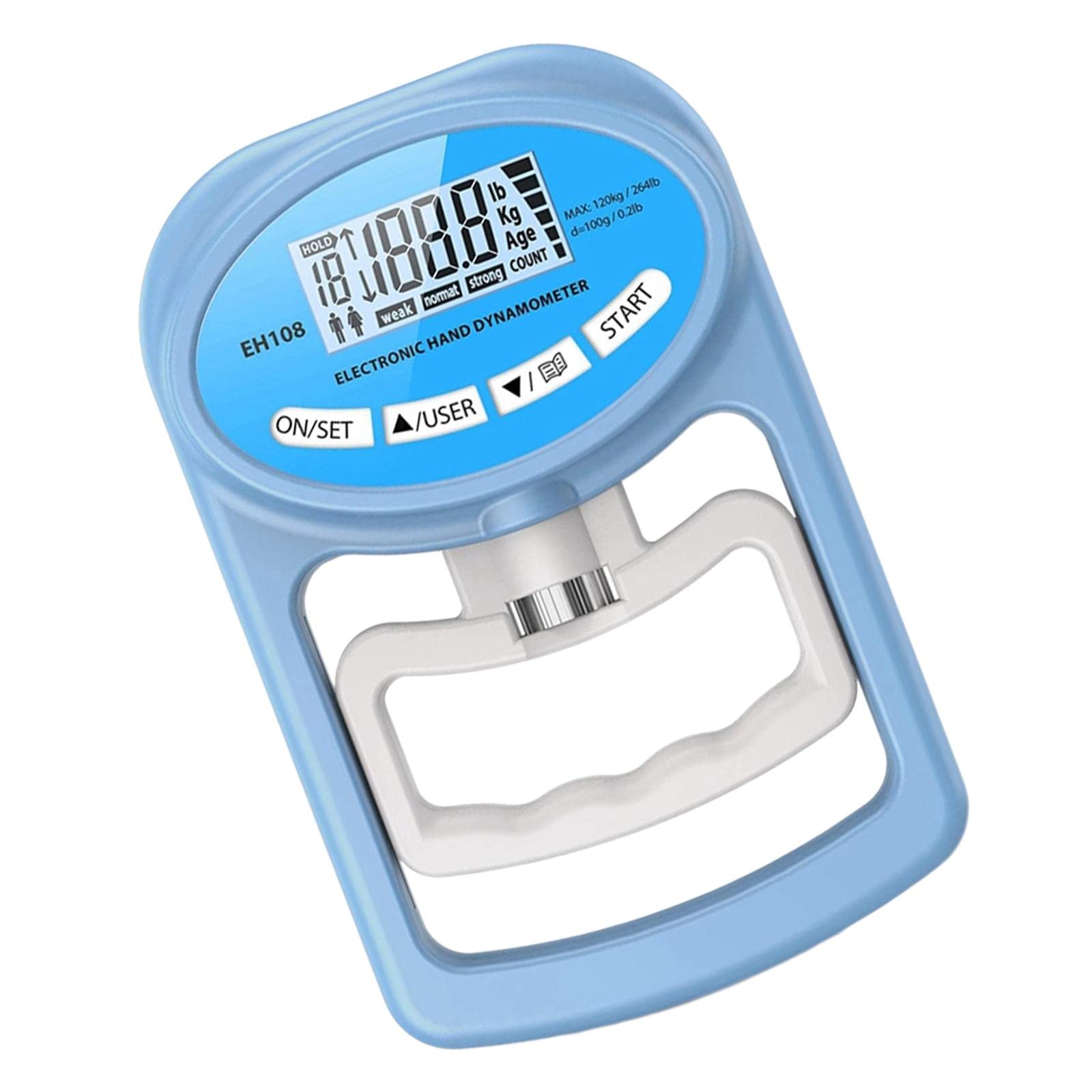 Esercitatore manuale portatile con display digitale per sport accessori per allenamento blu 19,5 x 12,5 cm