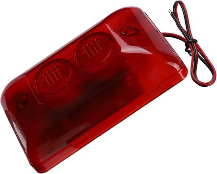 12V 15W Wired Alarm Strobe Siren with 120dB Loud Sound and Super Bright LED Flashing Red Light for Home Security Alarm System