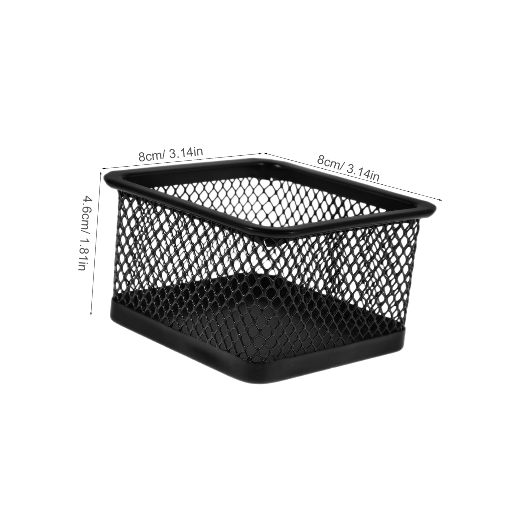 STOBAZA 4pcs Square Mesh Paper Clip Storage Box Desk Organizer Binder Clip Dispenser