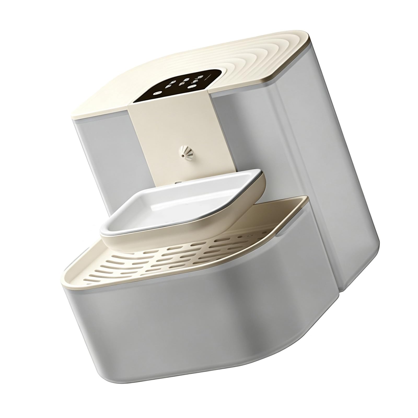 Dispensador automático de agua para perros y gatos, color blanco leche