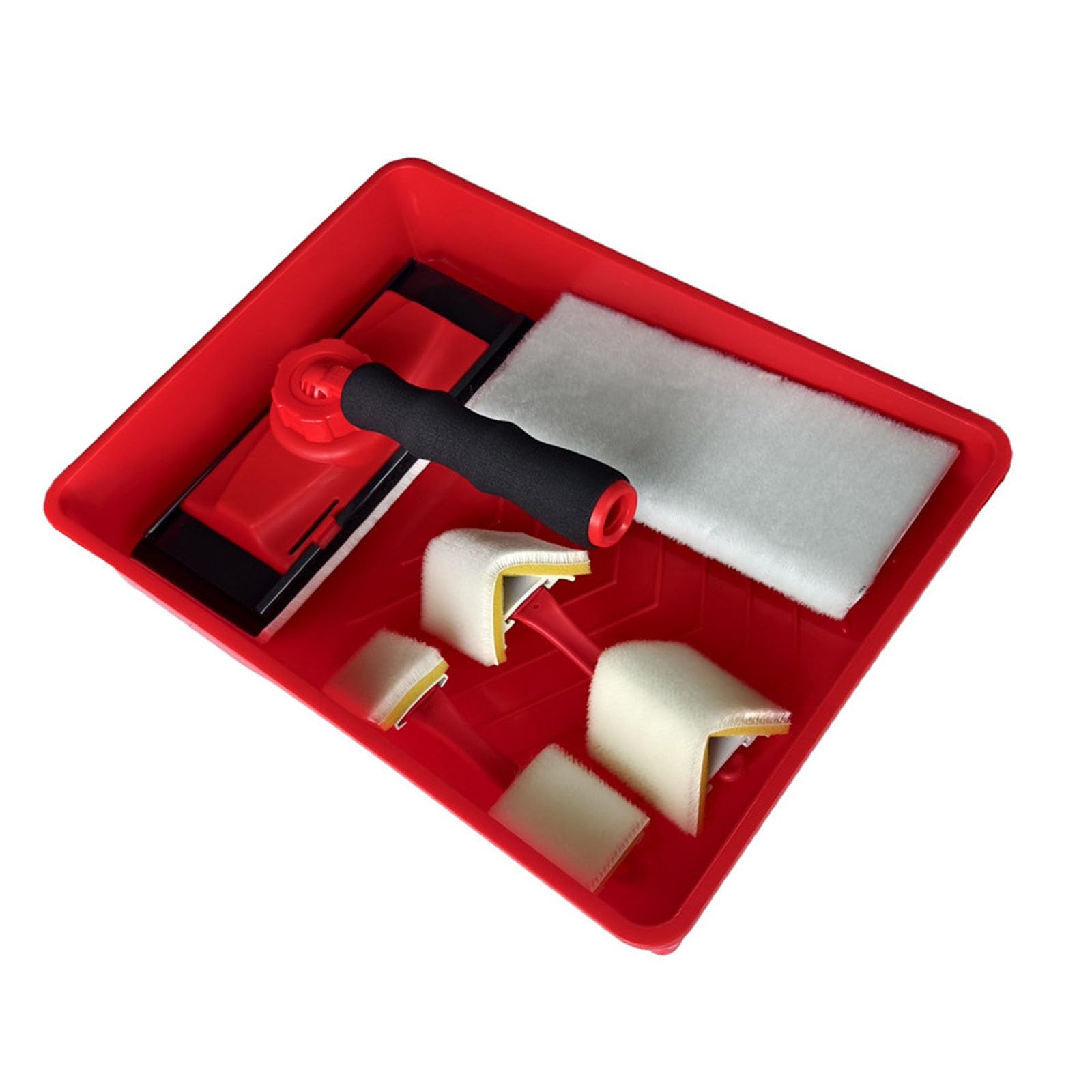 Multipurpose 9Inch Paint Brush Set with Rotating Handle and Paint Tray for Perfect Edges and Corner Painting Corner Edger Tool Set