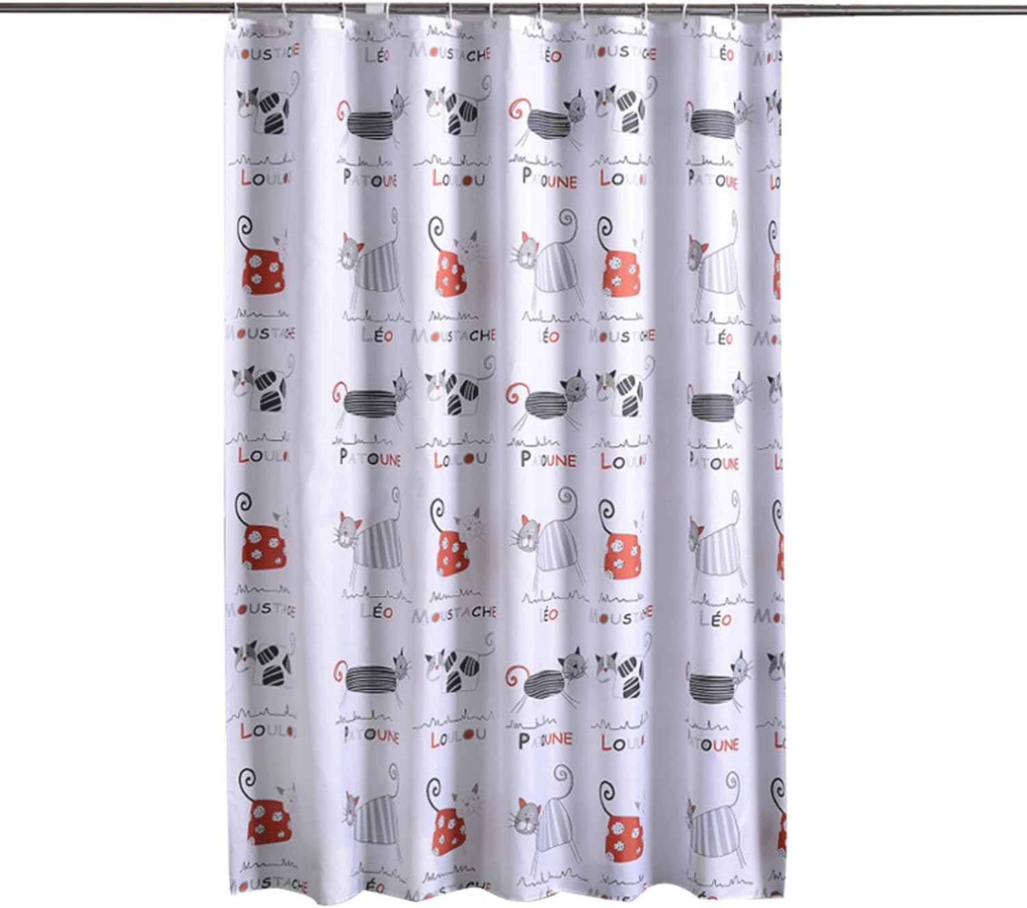 Shower Curtain Liner – Cartoon Bath Curtain Cute Pattern Shower Curtains Bathroom Thickened Polyester Cloth with 12 Pcs Hooks (Size : 150 * 180cm) (OneColor 200 * 200cm)