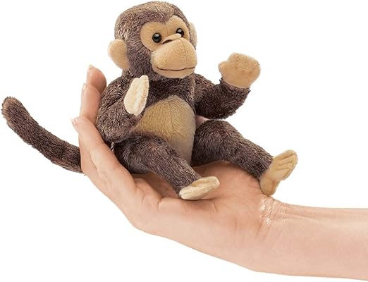 Folkmanis Mini Monkey Finger Puppet , Brown