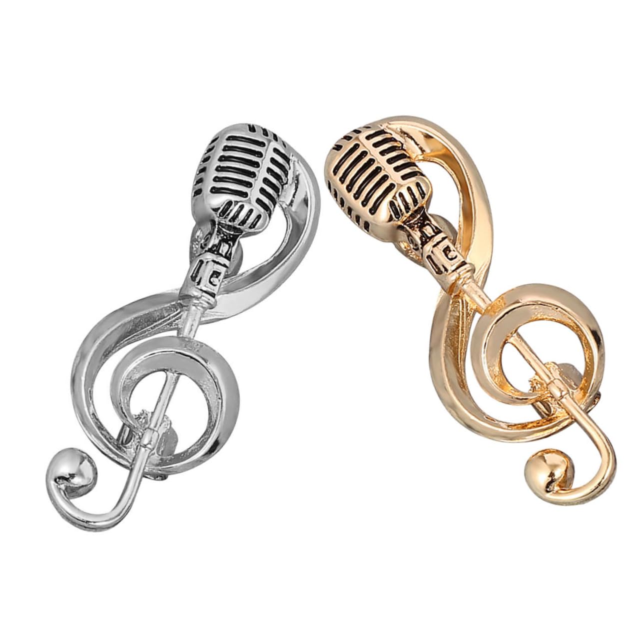 Adesivi per Piastre in Acciaio Microfono Donne Accessori Classici Accessori per la Fascia Europea e Americana Fascifica della retrò DECARE Musica A ZINCI