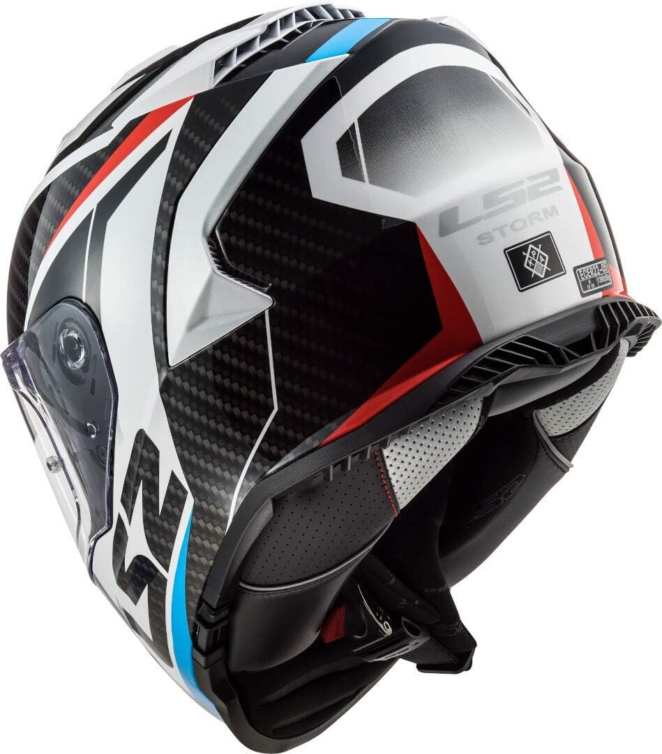LS2, Casco de moto integral STORM II RACER Rojo Azul, S