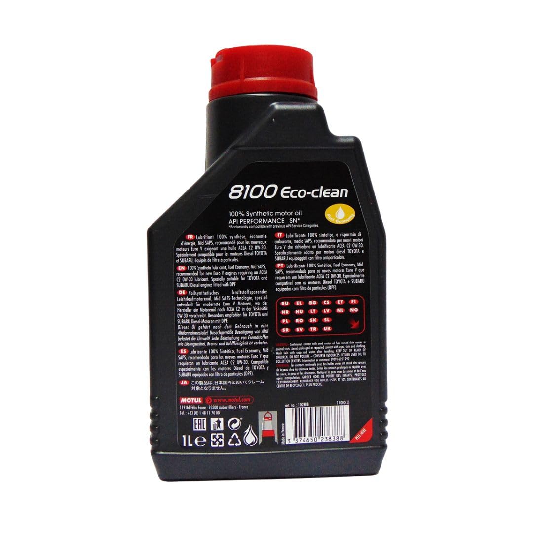 olio motore 8100 eco-clean 5w30 acea c2/c3 100% sintetico 7 litri