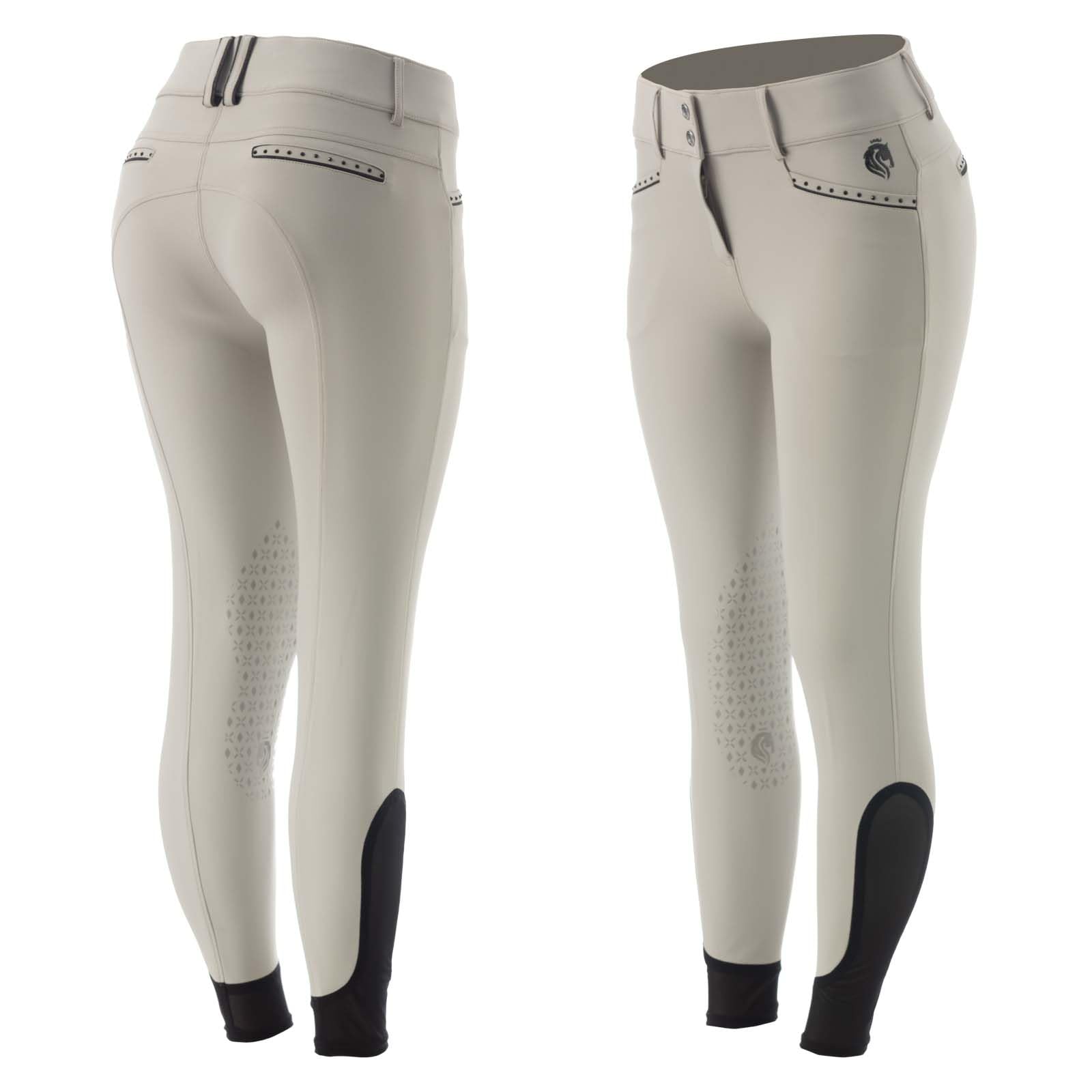 Equinavia Victoria Women's Silicone Knee Patch Breeches | Breathable Fabric | Stylish Details | Secure Grip