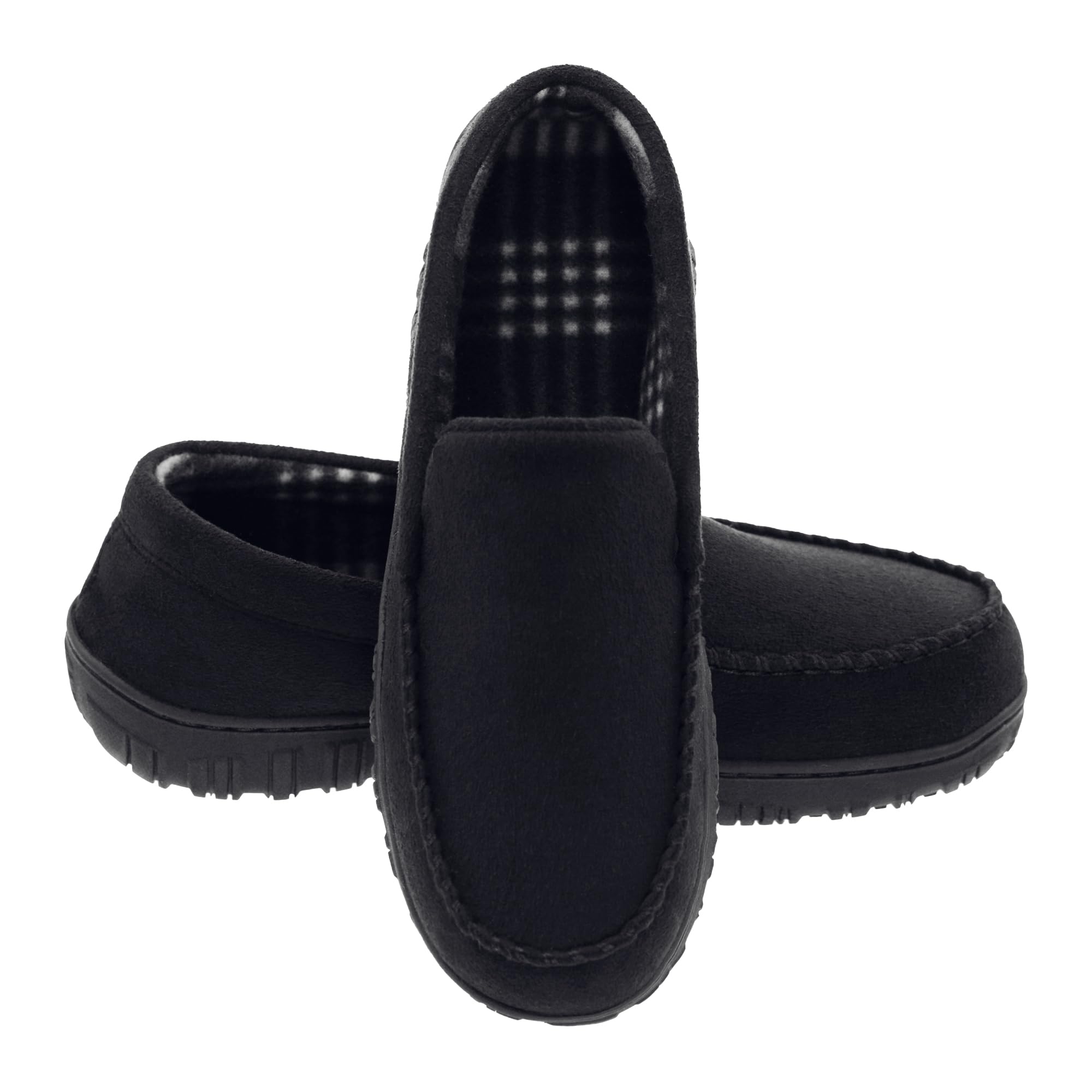 SKABIU Mens Slippers Moccasins for Men Breathable Memory Foam House Shoes Indoor Outdoor