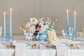 Vixdonos Set of 3 Glass Candlestick Holders