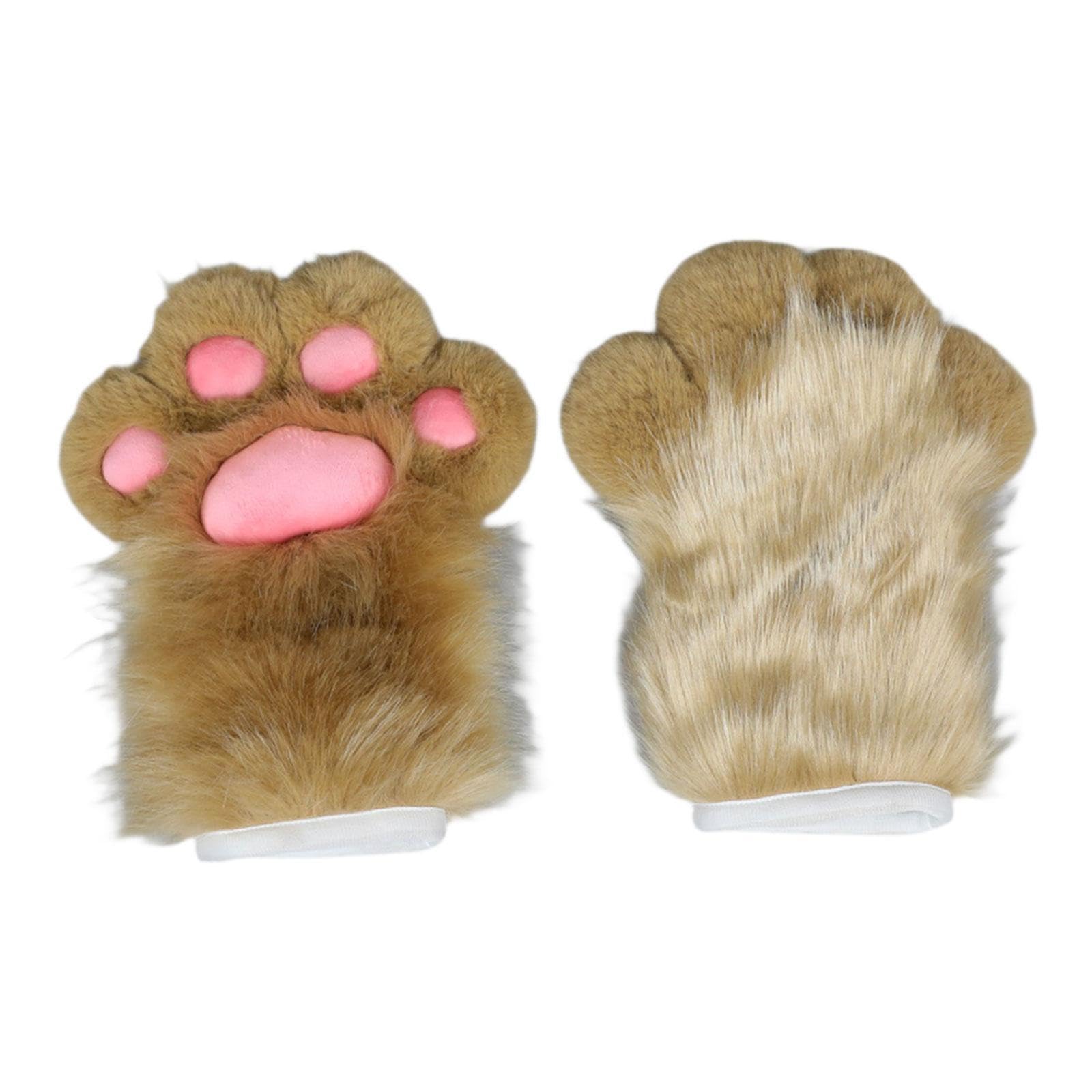 Guantes de pata de gato para mujer, manoplas felpa para fiesta Halloween, accesorios para disfraces Cosplay, disfraces y eventos temáticos divertidos, guantes pata gato para mujer,