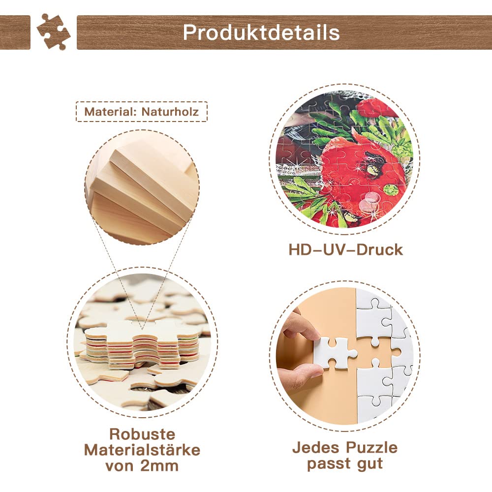 Personalisiertes Fotopuzzle – Wähle 200, 400, 500 Oder 1000 Teile, Mit Eigenem Bild & Text Auf Der Box