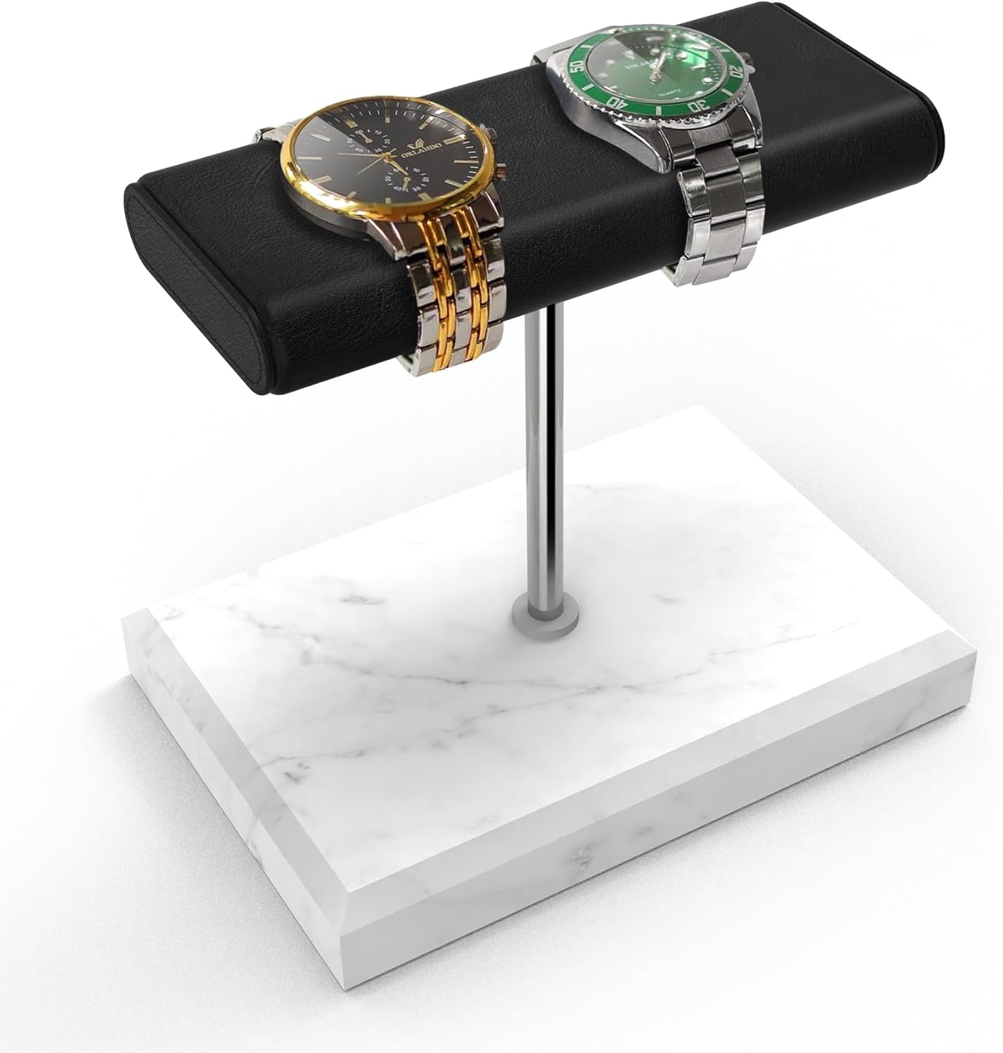 Amazon.com: Leather T-Bar Watch Display Stand with Marble Base - Men's ...