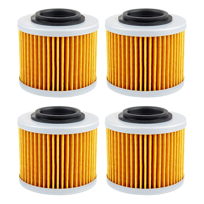 1/2/4 sztuk filtr oleju motocyklowego dla a-ril-ia Moto 650 1995-2001 dla pe-gaso 650 IE 1992-2004 600 ETX 600 1985-1993 dla tua-reg 600 Akcesoria motocyklowe (Color : 4pcs-yellow)