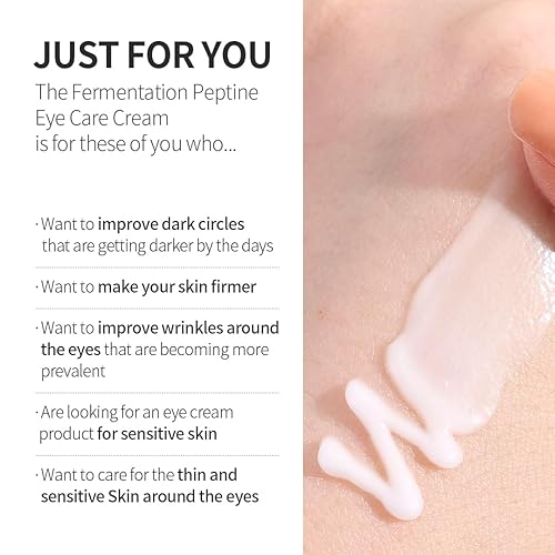 Miniatura 5 de SWANICOCO Fermentación Peptine Eye Care Cream (Tubo 0.7 fl oz), Mejora las ojeras, Anti-Envejecimiento, Contiene 8 Tipos de Péptido, Arrugas, Crema