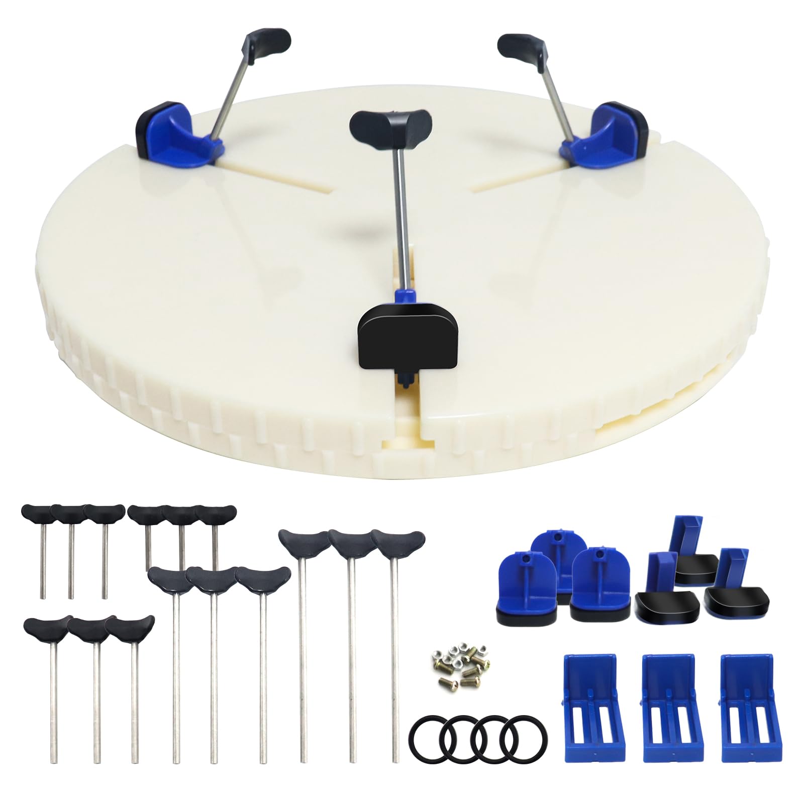 Pottery Machine Turntable Clamp Pottery, Ceramic Pottery Trimming Spinner Repair Tool for Ceramic Beginners and Professionals, Clamp Repair Tools, 2”-12”Adjustable, DIY Ceramic Pottery Turntable