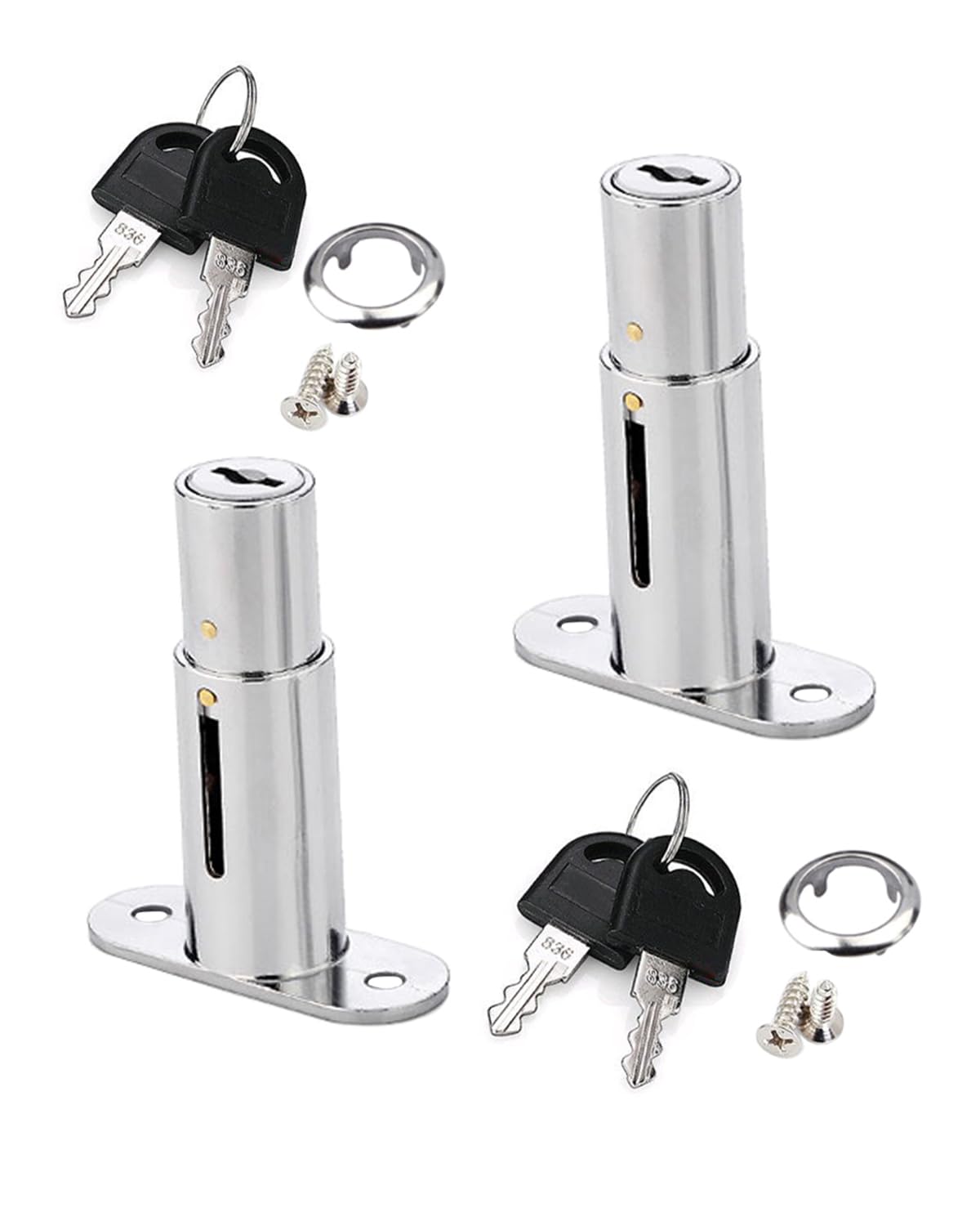 Fermeture Centralisee Sourcing Map Cylindre De Serrure à Came Verrou De 25 Mm De Longueur 48 Mm X 2 Mm De Type écrou à Came Avec Clés Différentes Serrure De Porte