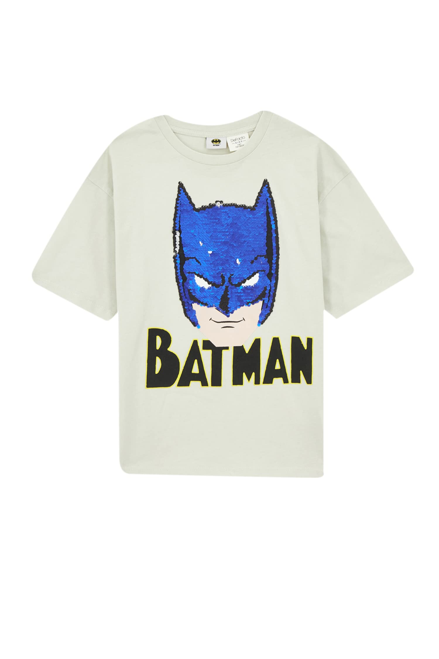 Erkek Çocuk Erkek Çocuk Batman Relax Fit Bisiklet Yaka Kısa Kollu Pamuklu Tişört