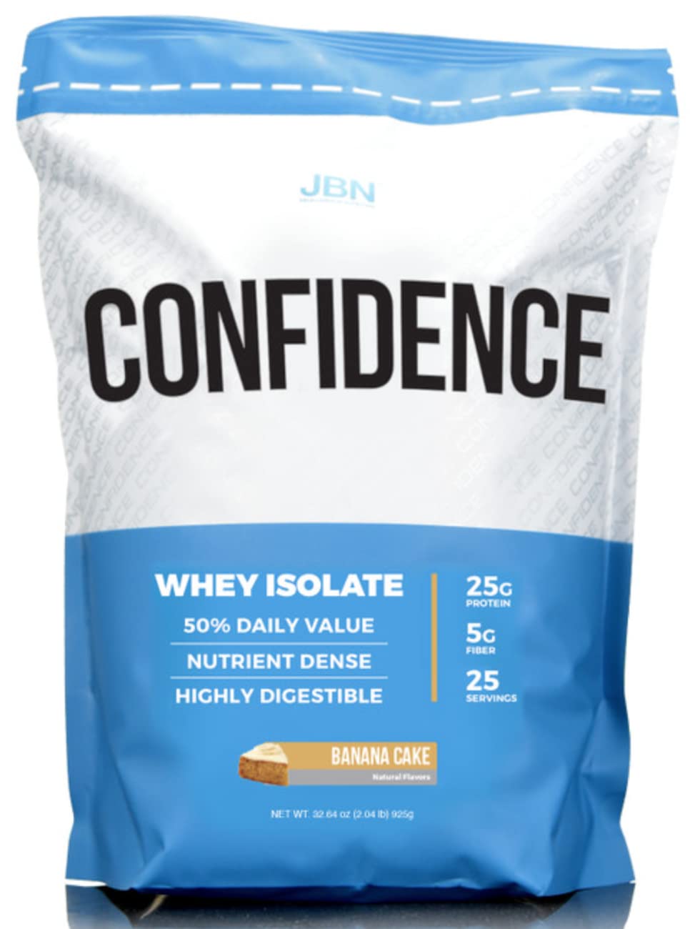 JBN - Just Be Natural Confidence Whey Protein Isolate Powder (Banana Cake, 25)