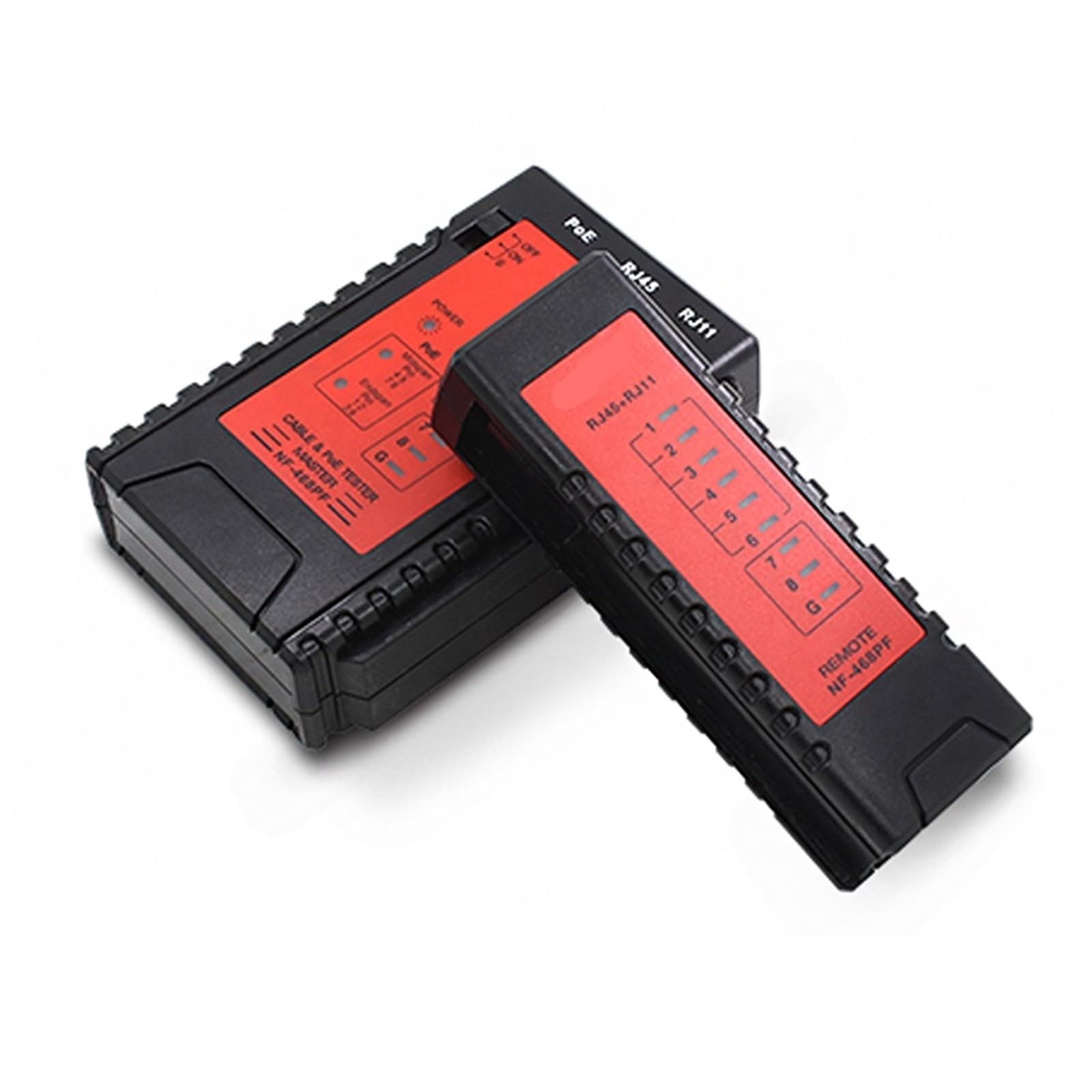 Netzwerkkabeltester, Netzwerkkabeltester, PoE RJ11 RJ45 Durchgangstest-Detektor-Tools,für Netzwerkkabel