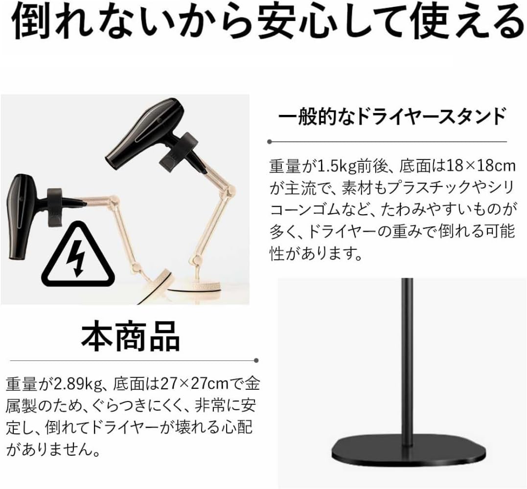 Amazon.co.jp: NDGBNIKGヘアドライヤースタンド、固定式自立型