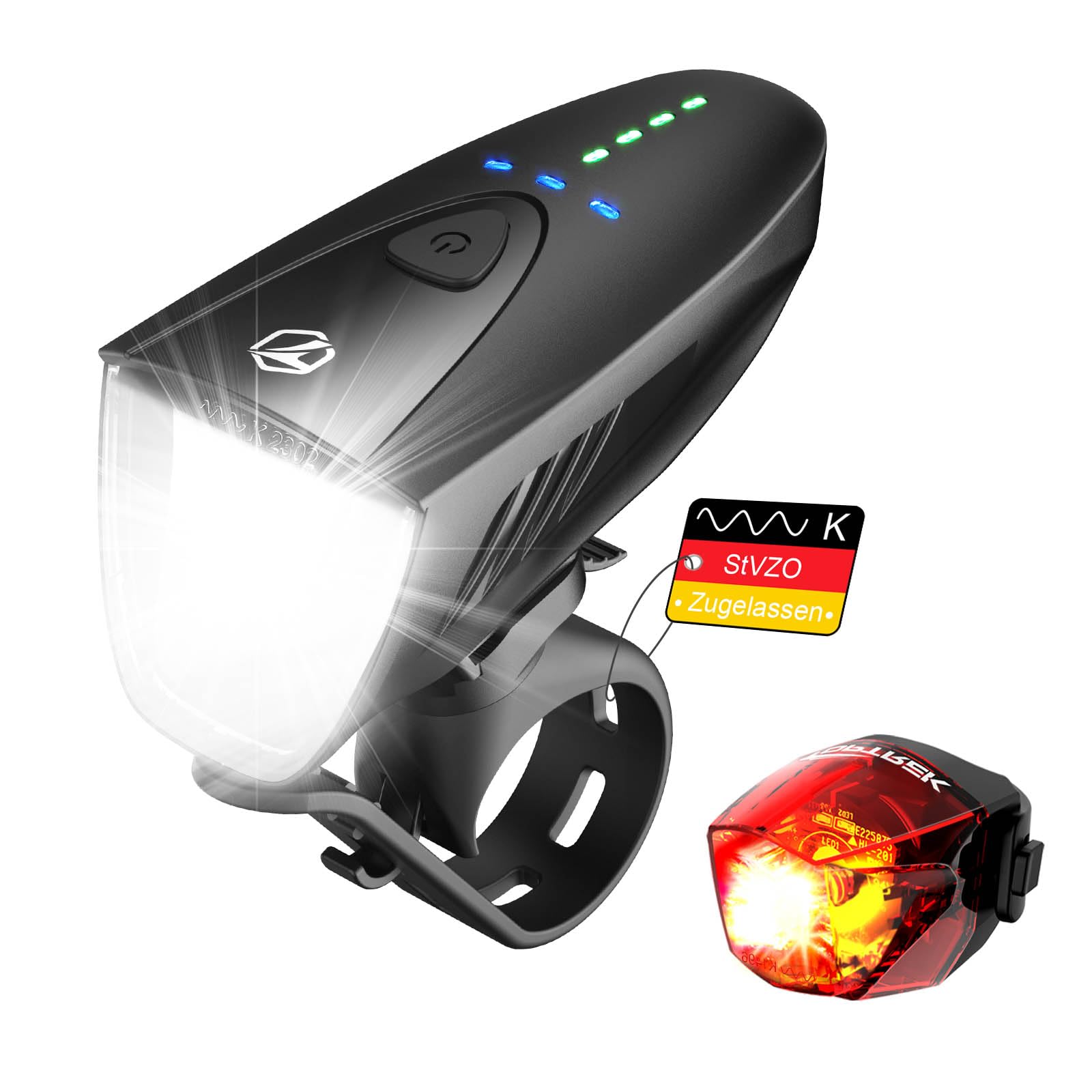 toptrek Fahrradlicht Set 100 LUX