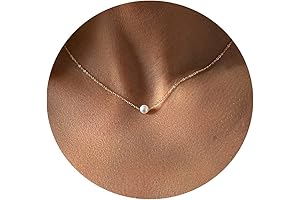 Pearl Necklaces for Women,14K Gold Plated Dainty Pearl Necklace