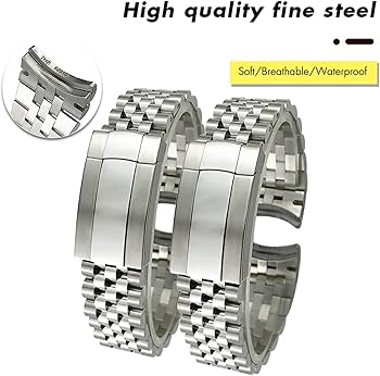 Amazon.co.jp: 21mm 904L ソリッドステンレススチール時計バンド