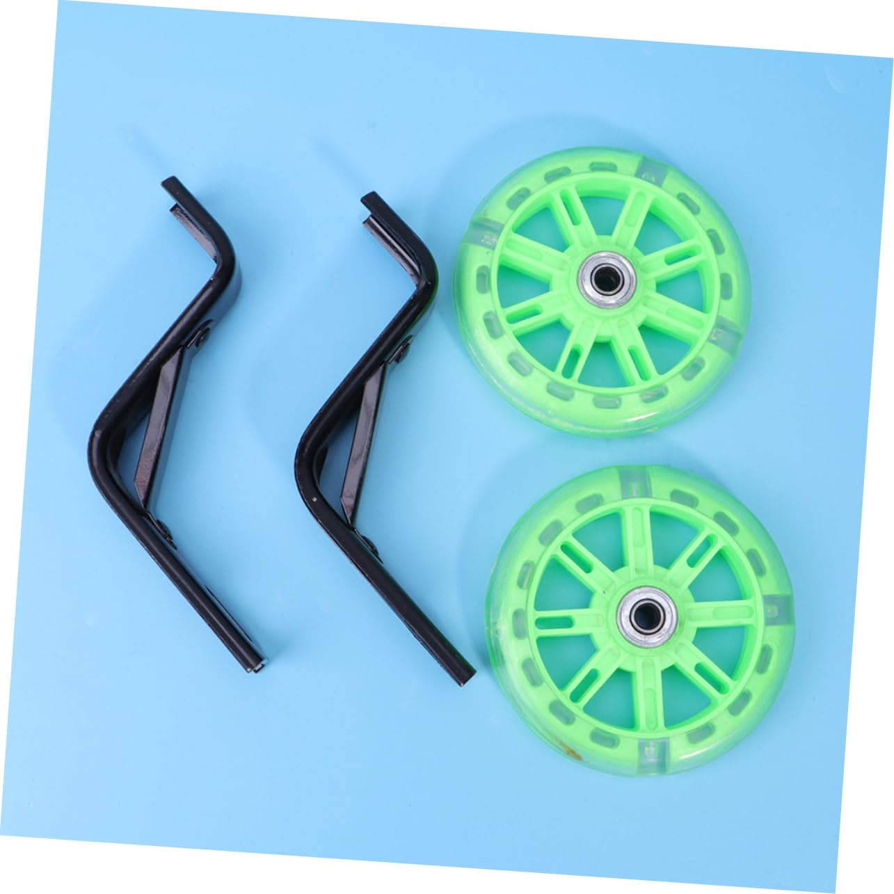 WOONEKY Ruedas De Entrenamiento De Bicicleta Soporte para Niños Ruedas De Entrenamiento para Niños Pequeños Niños Estabilizadores Visera Rueda De Entrenamiento Comercial Green