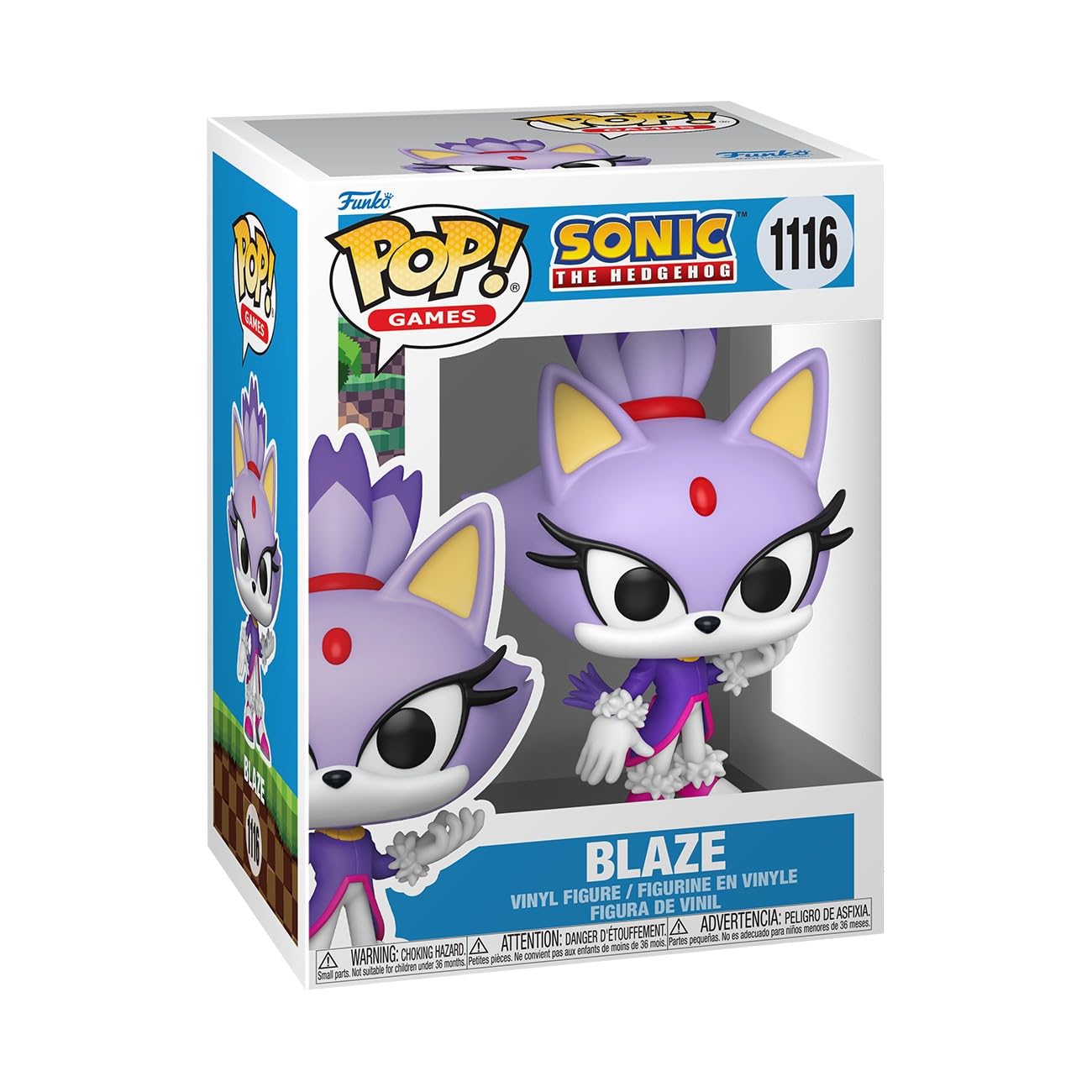 Funko Pop! Games: Sonic, Blaze the Cat, Sonic the Hedgehog, Collectable Vinyl Figure, Gift Idea, Official Merchandise