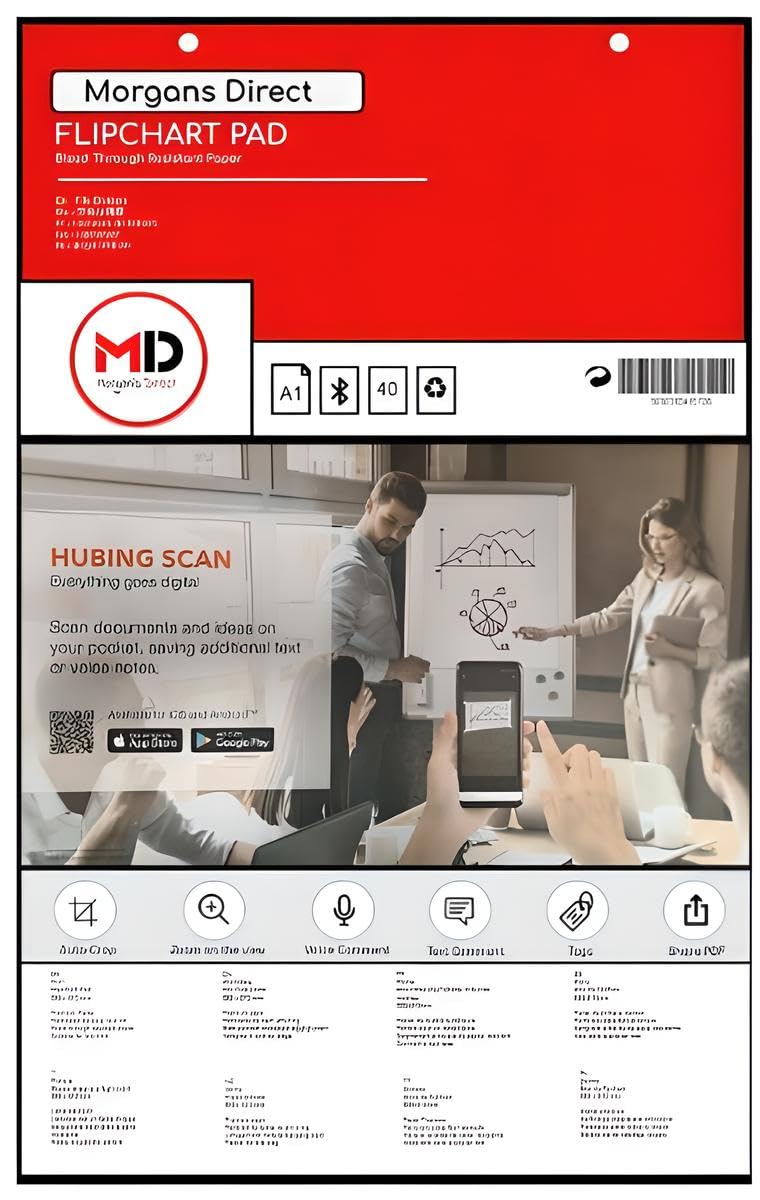 Morgan's Direct A1 Flipchart Pads - 40 Sheets plain paper/ 60gsm (1)