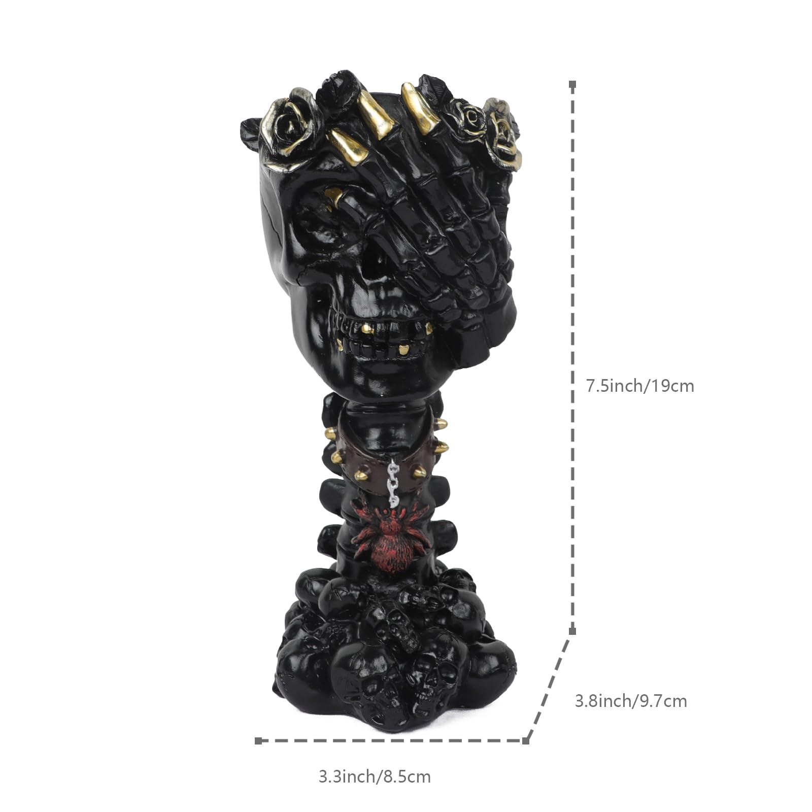 ドクロ　髑髏　花瓶 Amazon.co.jp: ドクロ 置物 ハロウィン アクセサリー スカル 花瓶 花