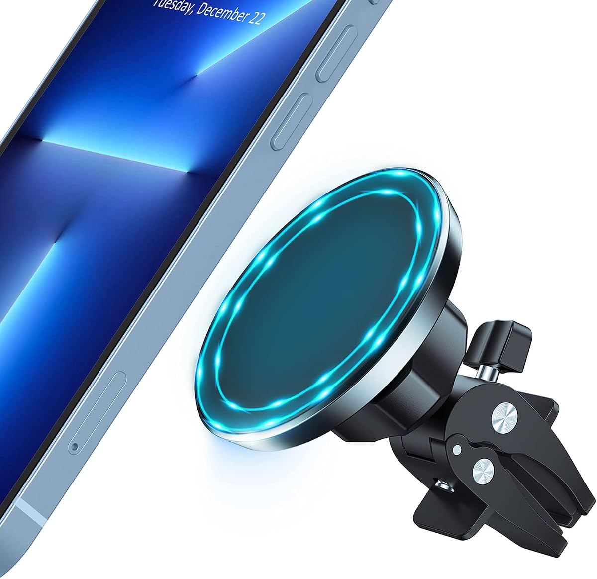 Soporte magnético para teléfono para coche, soporte magnético para ventilación de aire para coche, compatible con iPhone 15, 14, 13, 12 Pro Max Mini Plus, soporte magnético ajustable de 360° para todos los teléfonos