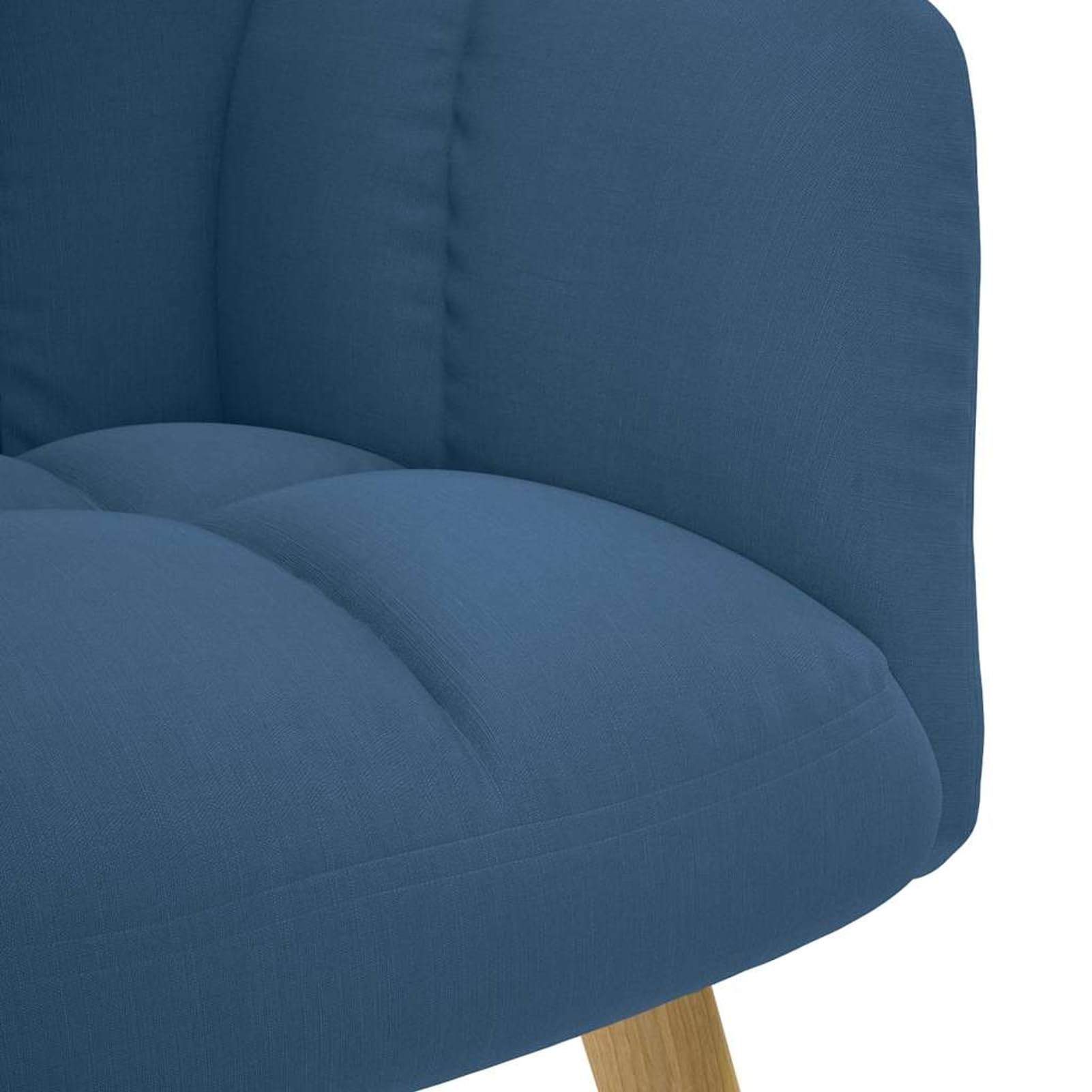 Poltrona relax blu, rivestimento in tessuto 100% poliestere, robusta struttura in legno e metallo, 61,5 x 69 x 95,5 cm, ideale per adulti a casa o al ristorante