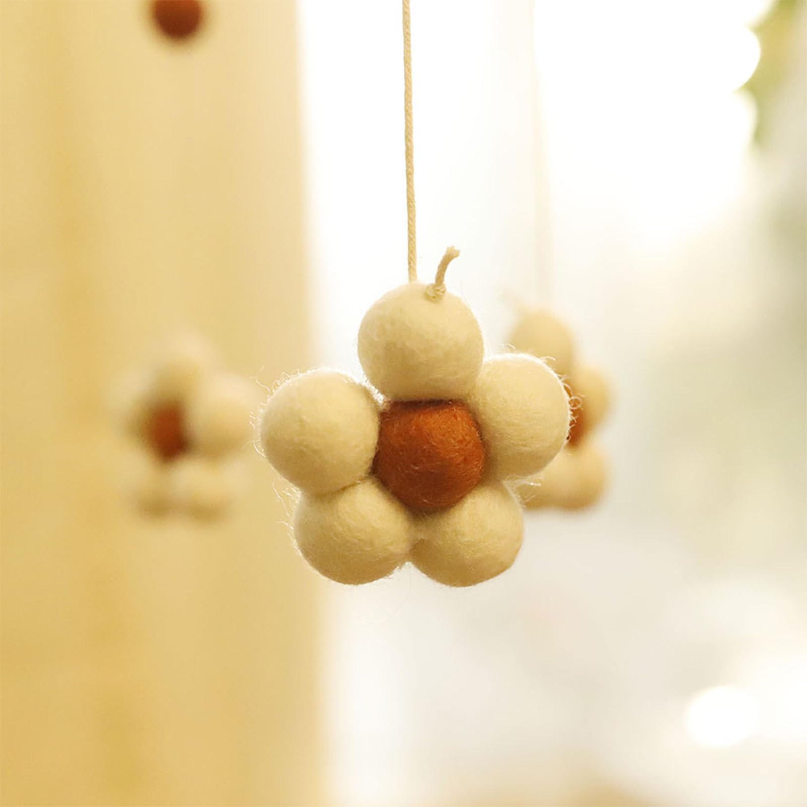 Giostrina per culla per ragazzi e ragazze, in feltro, con fiori, per la cameretta dei bambini, per, per bambini, fatti a mano, per soffitti, regalo per decorazioni natalizie per la cameretta