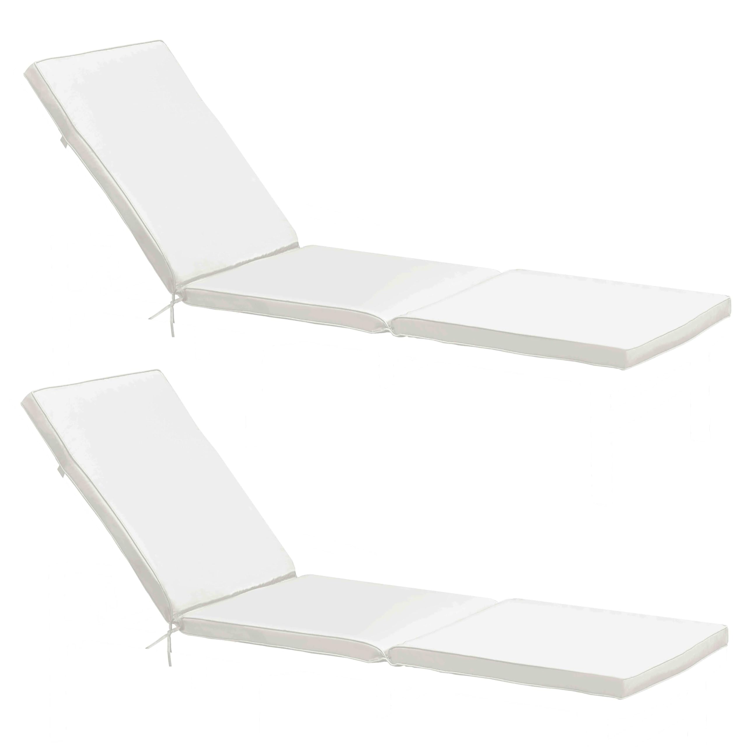 Lot de 2 Coussins Bain de Soleil Polyester écru 186 x 53 x 5 cm